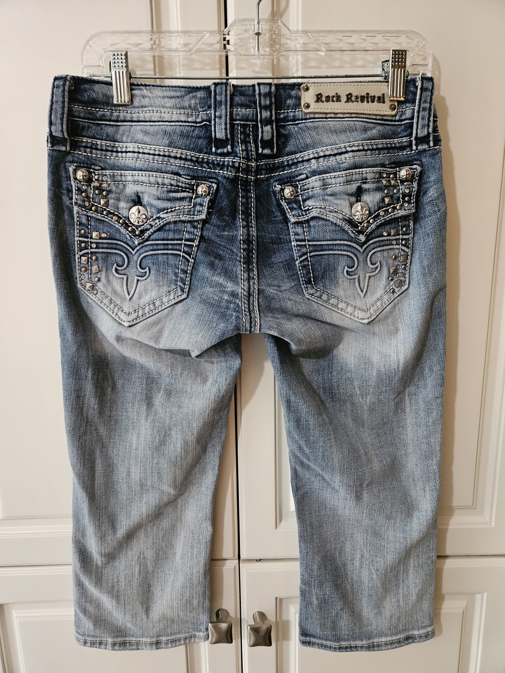 Rock Revival Studded Embroidered Wendy Capris Y2k Edgy Western Punk Grunge Goth